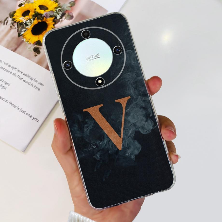For Honor X9b 5G Case Soft TPU Silicone Slim Bumper Shell For Cute Letter Design Cover For Huawei HonorX9b X9 B Coque Fundas