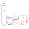 4 Piece Bathroom Furniture Set Grey Sonoma Particleboard