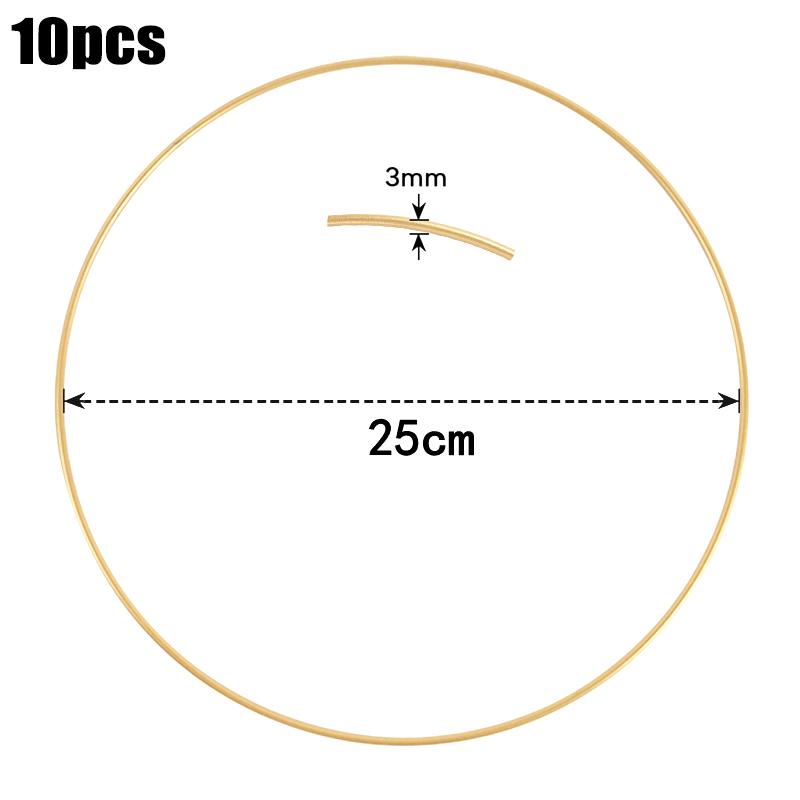 10 Stück Metall Blumenreifen Ringe DIY Makramee Hängehandwerk Hochzeitstisch Mittelstücke Dekoration Weihnachten Blumengirlande Kranz