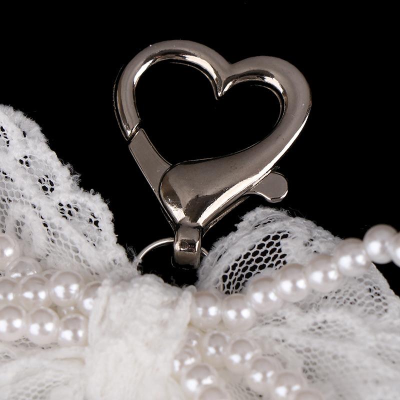 1 Pair Handmade Shoes Clip Decoration Pearl Lace Bead Chiffon Charm Bowknot Shoe Buckle Bag Pendant Shoe Accessories