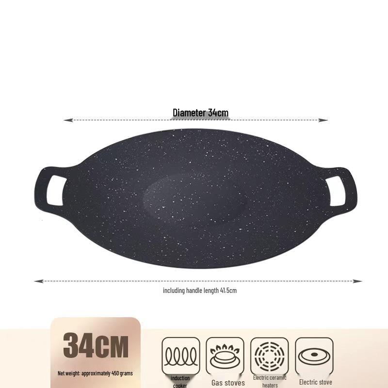Southeast Asia Portable Double-Ear Outdoor Camping BBQ Grill Plate