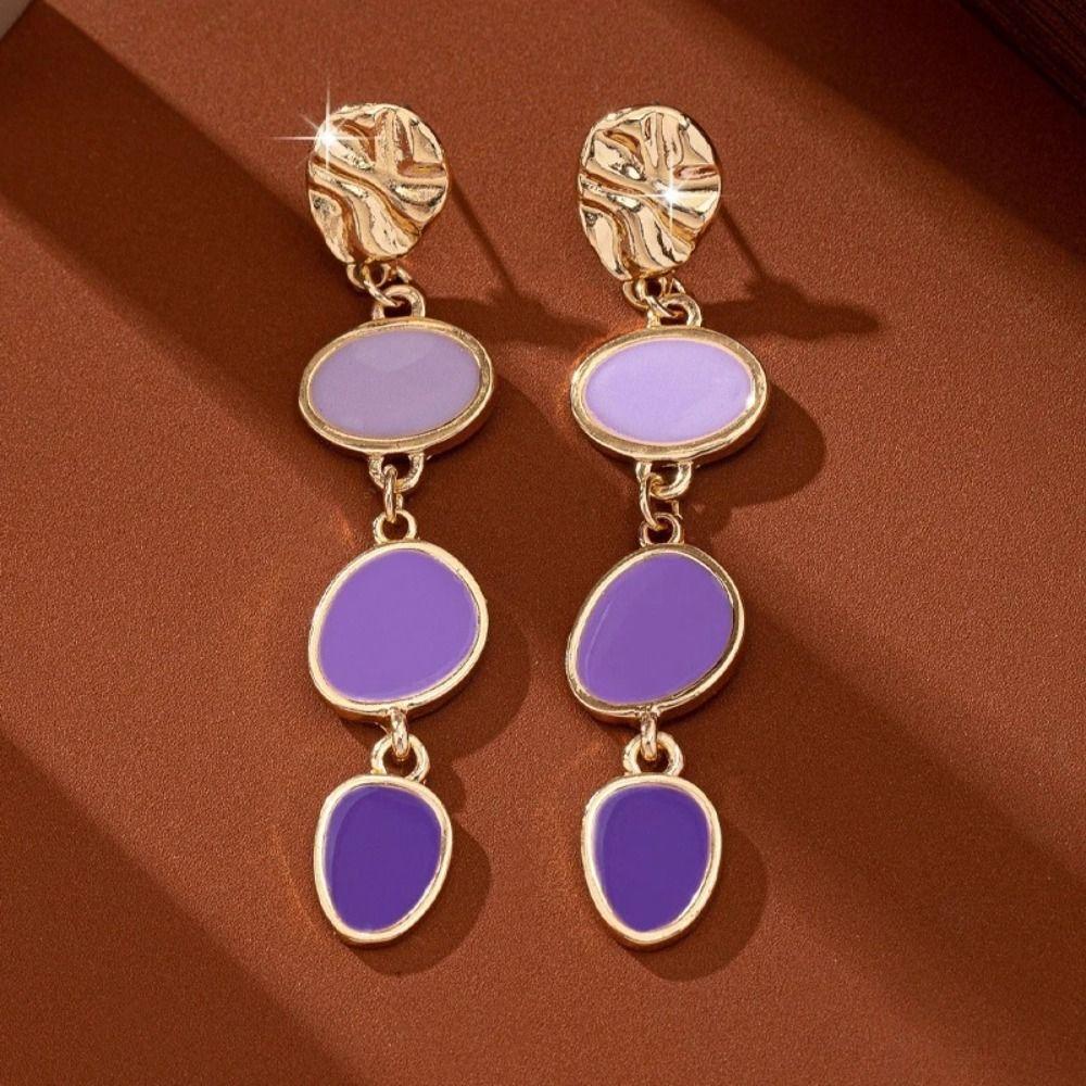 Fashionable Alloy Colored Earrings Casual Niche Design Vintage Earrings Contrasting Earrings Gifts