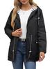 2025 Women’s Water-Repellent Hooded Trench Coat with Striped Lining - Plus Size Available