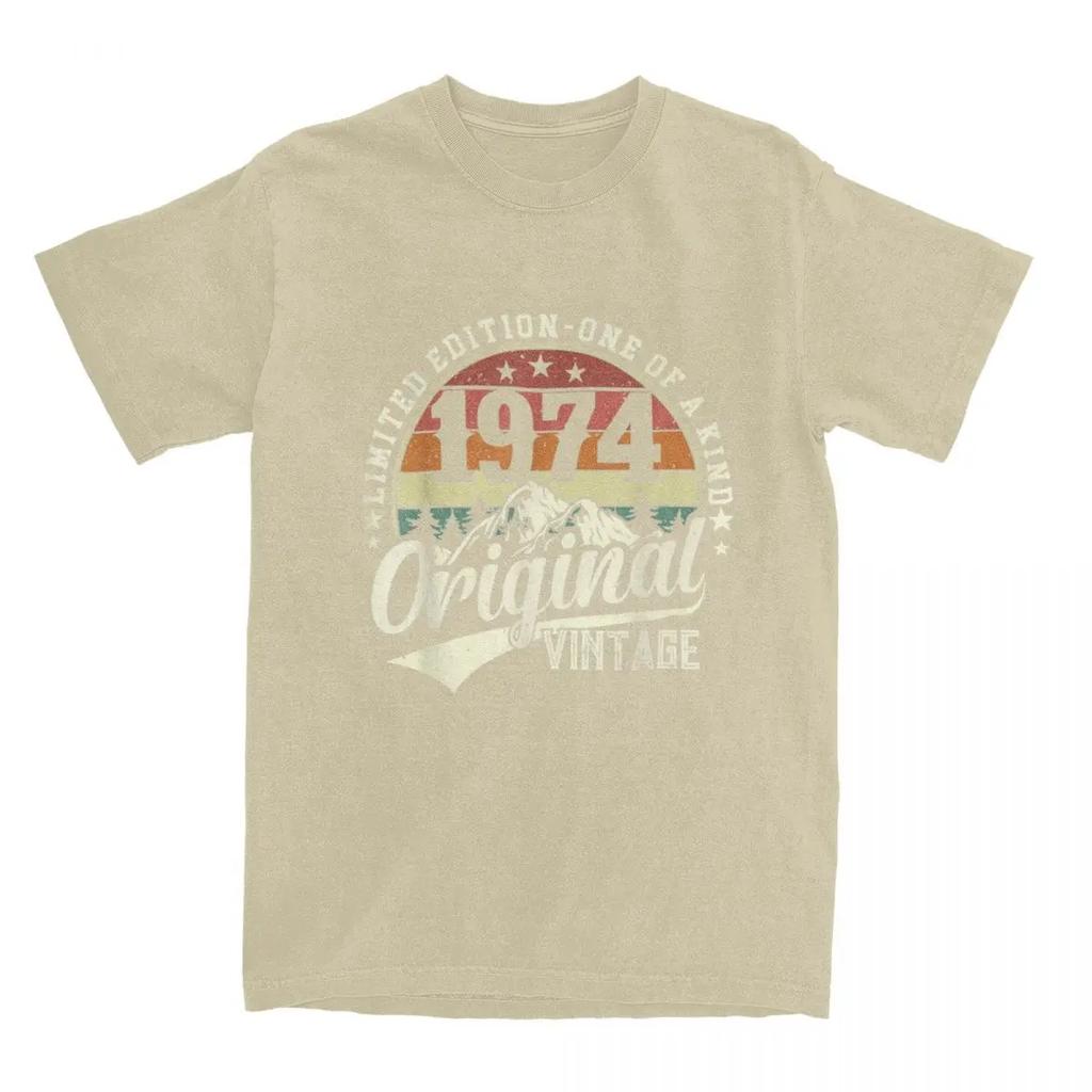 Men Women 50th Birthday Gift For People Born In 1974 Shirts Accessories Hipster Cotton 50 Years Old T Shirt Tee Clothing Printed