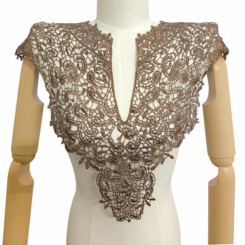 Water-Soluble Lace Collar, Polyester Silk Embroidered Corsage, Three-Dimensional Hollow Collar, Fake Collar, Front Collar And Back Collar Shawl.