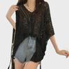 Vintage V-Neck Knitted Sweater: Summer Style Loose Pullover Cardigan for Women