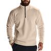 American Style Men Heavyweight Polar Fleece Outdoor Long Sleeve Stand Collar Zip Bottoming Sweatshirt