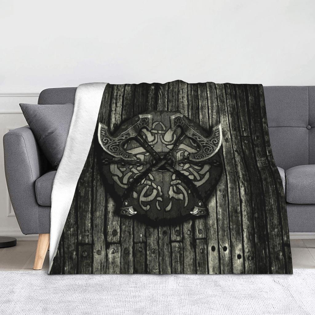 Mjolnir the Hammer of Thor Blanket Flannel Autumn/Winter Viking Breathable Soft Throw Blankets for Bedding Travel Quilt
