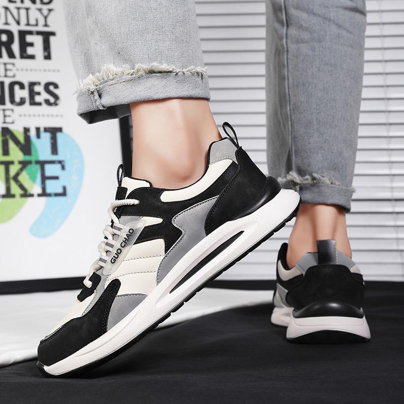 Herren Weiße Streetstyle Sport Laufschuhe Retro Schlichte Skateboardschuhe Große Größe für Studenten