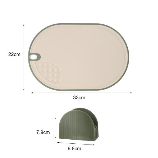 Cutting Board Plastic Stable Anti-cracking Practical Dual-side Use Chopping Board for Home