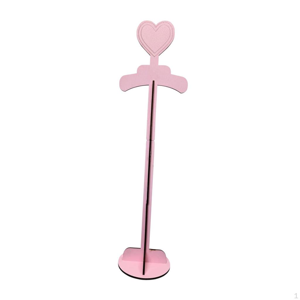Baby Clothes Display Rack, Solid Adjustable Height Heart-Shaped Vendor Hanger, Doll
