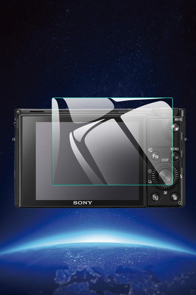 EternalStars 3 Pieces LCD Protective Film Camera Screen Protector Glass 9H Hardness Full Coverage Protection Compatible Camera Models Are SONY