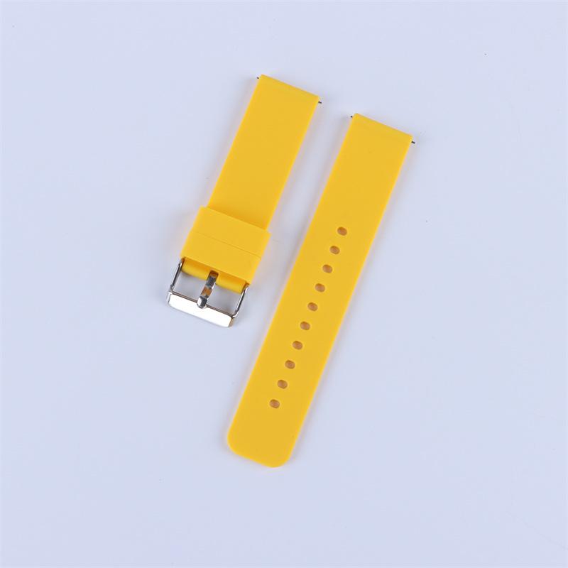 Bracelet de Montre Connectée en Silicone Imperméable Multicolore avec Barres à Dégagement Rapide en Tailles 16/18/20/22/24 mm