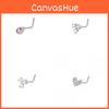 Butterfly Stainless Steel Style Nose Hoop Jewelry With White Crystal Unisex For