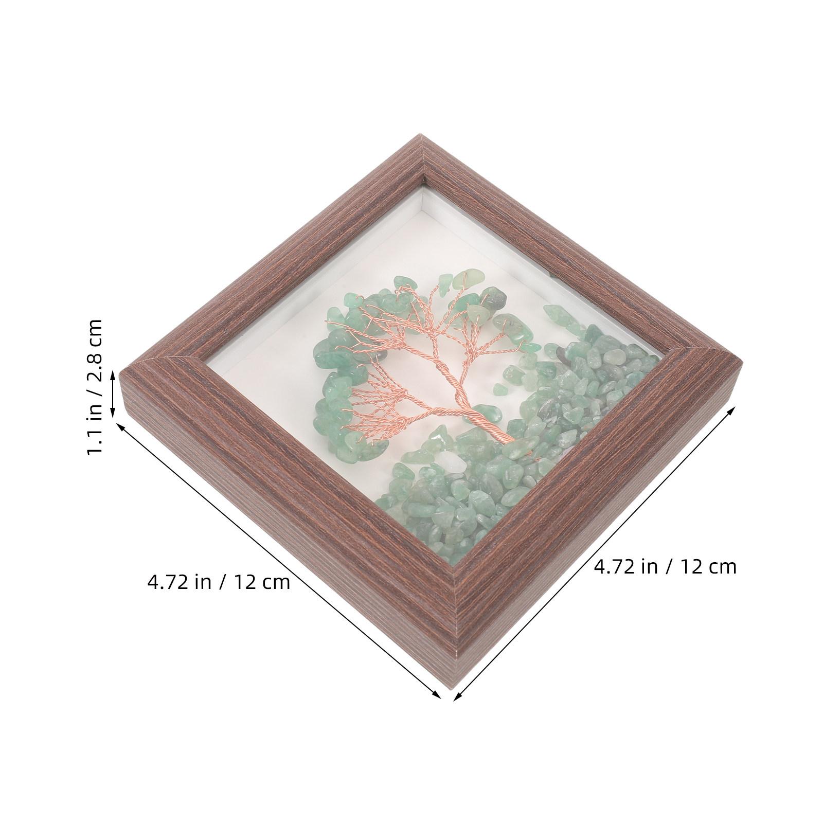 

Beautiful Crystal Tree Photo Frame Sparkling Geometric Design Photo Holder for Living Room Bedroom Office Wedding Home Decor зелений