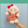 Plush Sheep Toy With Checkered Dress And Bow Decoration For Babies And Kids Gift Sleep Pillow