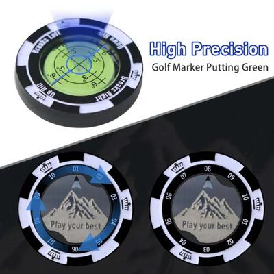 Golf Hat Clip Ball Marker with High Precision Green Reading Aid Compact Size Lightweight Portable Bubble Level Golf Putting Green Reader