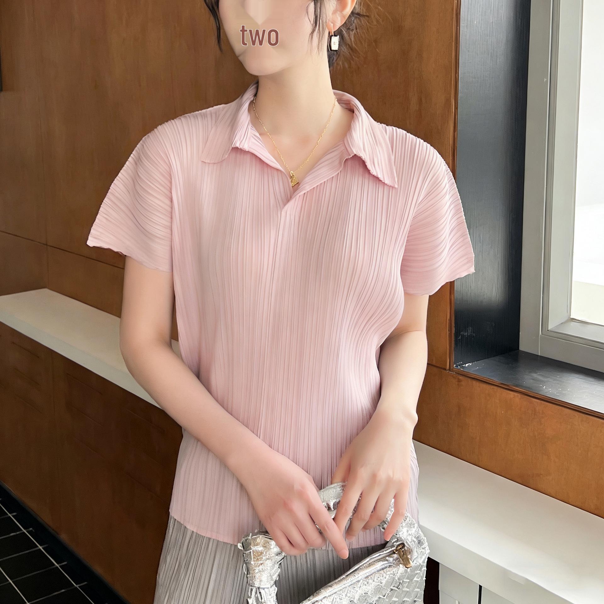 

Летний топ плиссе высокого класса от Мияке, сезон Весна 2026: Легкая, Роскошная, Универсальная, Стройнящая и Удобная Футболка One Size