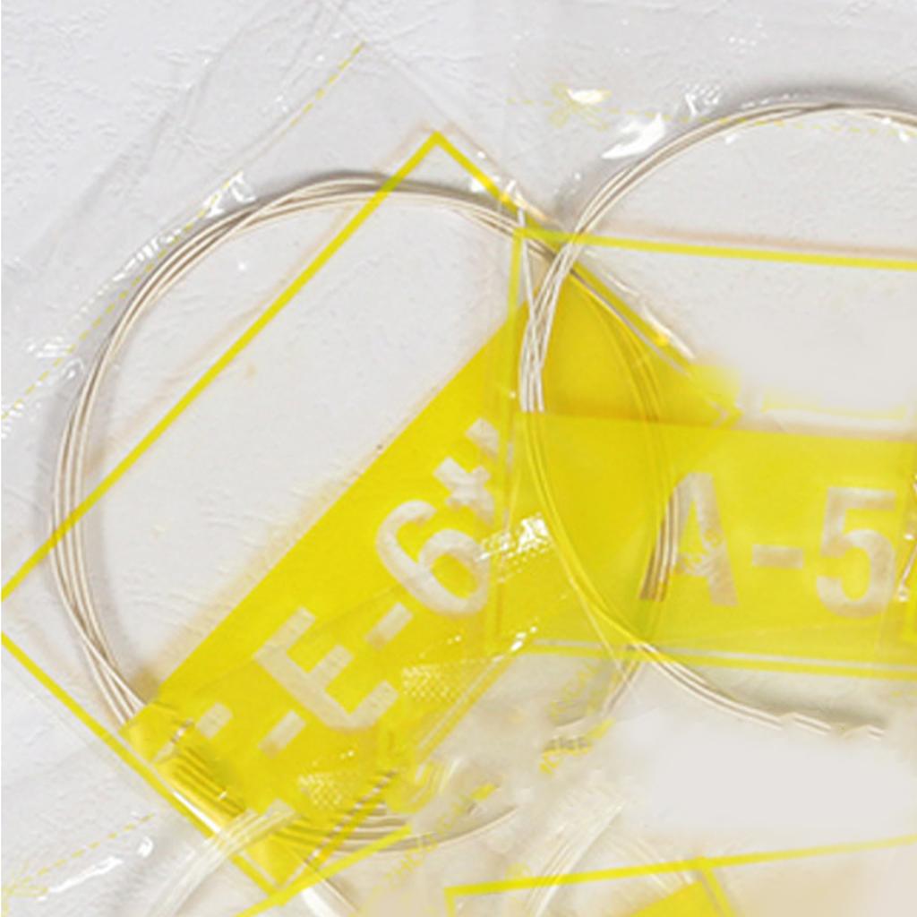 6Pcs Guitar Strings Nylon Clear Finish Delicate Professional Classic Guitar Strings Replacement