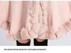 Women's Imitation Rex Rabbit Fur Collar Shawl Cape - Large Size, Knitted Loose Fit Cardigan for Autumn and Winter