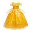 Belle Princess Costume for Girls 7-8 Years Role Play Party Dress Up Fancy Dress Carnival Birthday Gift 130 Cm