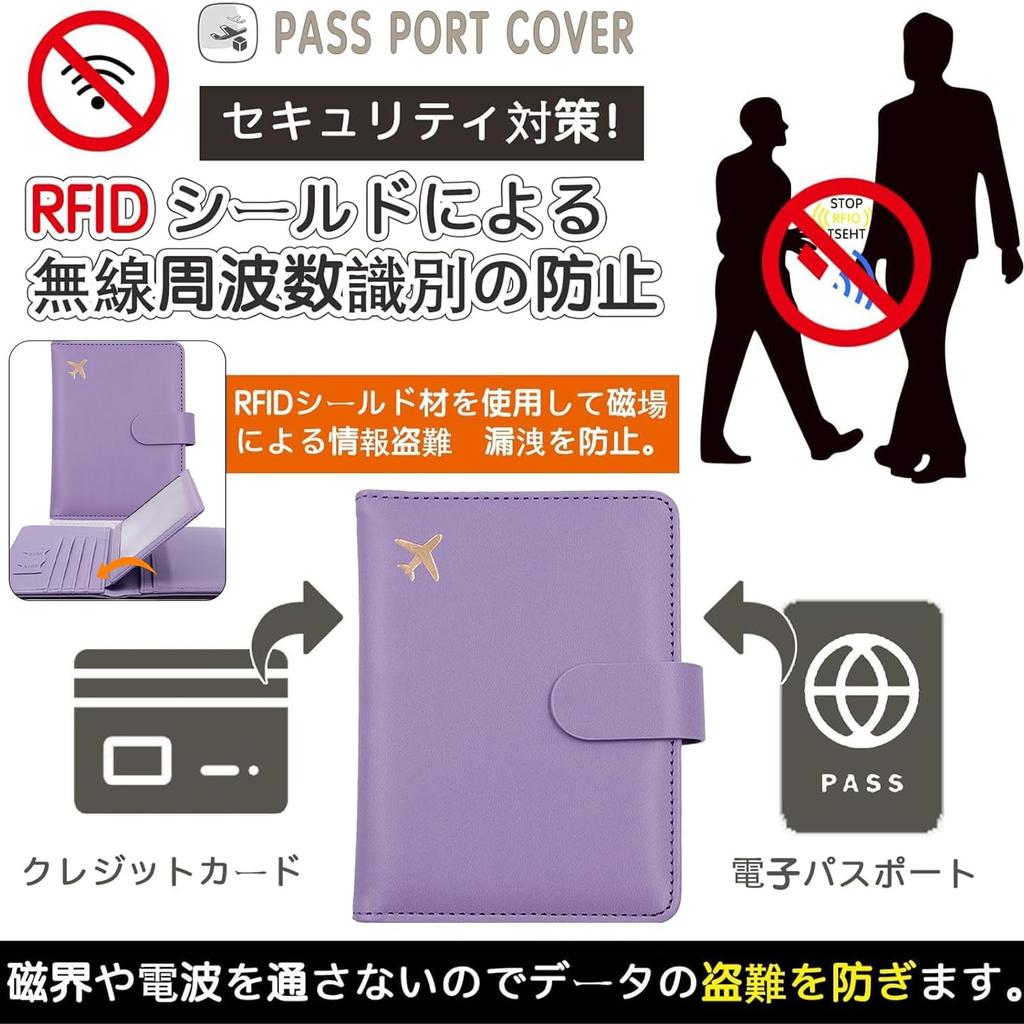 Passport Passport Passport Cute Passport Cover for Women and RFID Storage Pockets for Business Credit Airline and Passport Bag Pouch [MHKHPPO] Case,