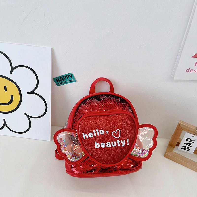 Cartoon Backpack Love Animal Kids Pu Book Bag With Fabric Impactresistant