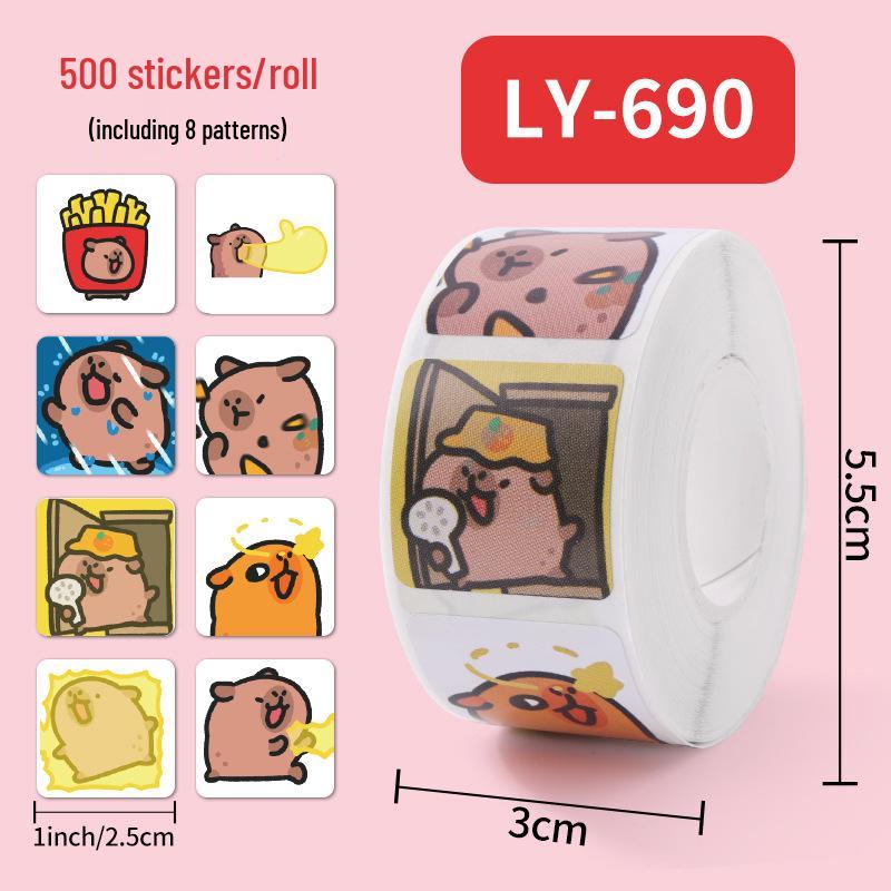 

Симпатичные наклейки с капибарой: Высококачественная самоклеящаяся уплотнительная лента в стиле инс