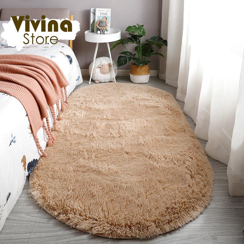 Zacht Regenboog Ovaal Pluche Vloerkleed Pluizig Kleurrijk Tapijt Voor Slaapkamer Nachtkastje Kinderkamer Woonkamer Decoratief Vloerkleed 50x80cmDoormat