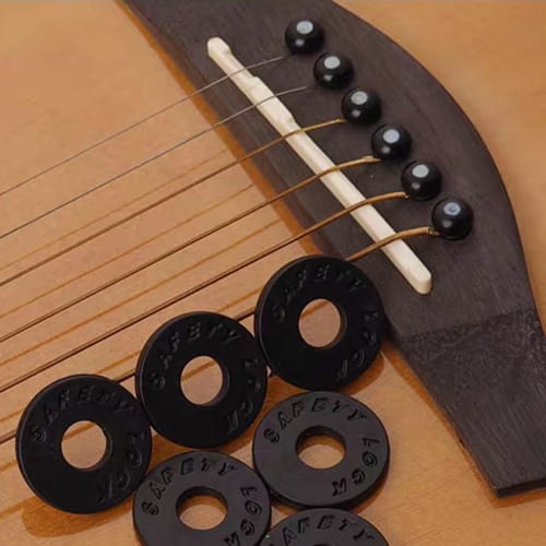 HUIKKJP Wrap Locks, Set of 8, Silicone Guitar Strap Holders, Anti-Slip for Guitar and Bass, Black