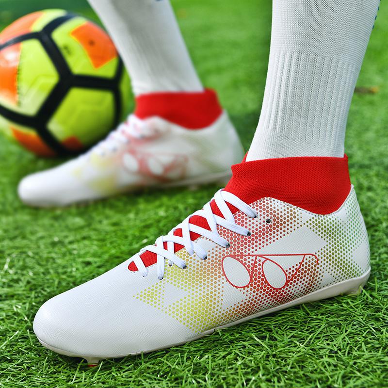 Hip-top Football Shoes Men's/female AG Long Nail Socks, Students Artificial Grass Football Competition Training Shoes