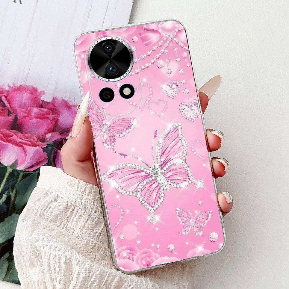 Casing For Huawei Nova 13 12 Phone Case Nova 12i 13i Coque Flower Butterfly Dragon Animals Clear Soft Back Cover Nova13i Shell