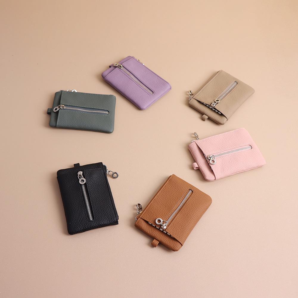 Genuine Leather Japanese Pendant Key Holder and Coin Purse - Multi-functional Organizer for Women
