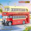 Mini Building Block Model Set Retro Double decker Bus Sightseeing City Bus Collectibles and Decorations, Ideal Gift
