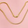 Złoto 24K AU999 50-75CM 3MM Skręcany Sznurek Naszyjnik Męski i Damski - Premium dostawa hurtowa, 3MM+50-75CM, stylowy unisex