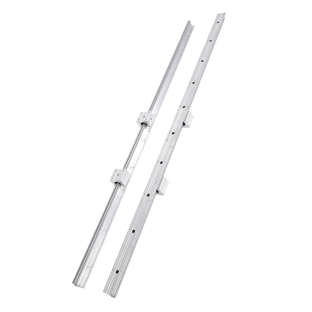 2pcs 1000mm 12mm CNC Linear Grinding Ships, Aluminum Alloy Support Block for Routers, Mills, Lathes