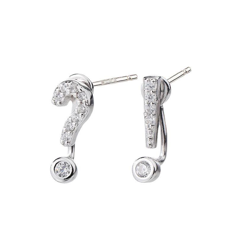 Japanese & Korean Style Silver-Plated Stud Earrings: Trendy & Versatile Design for Women