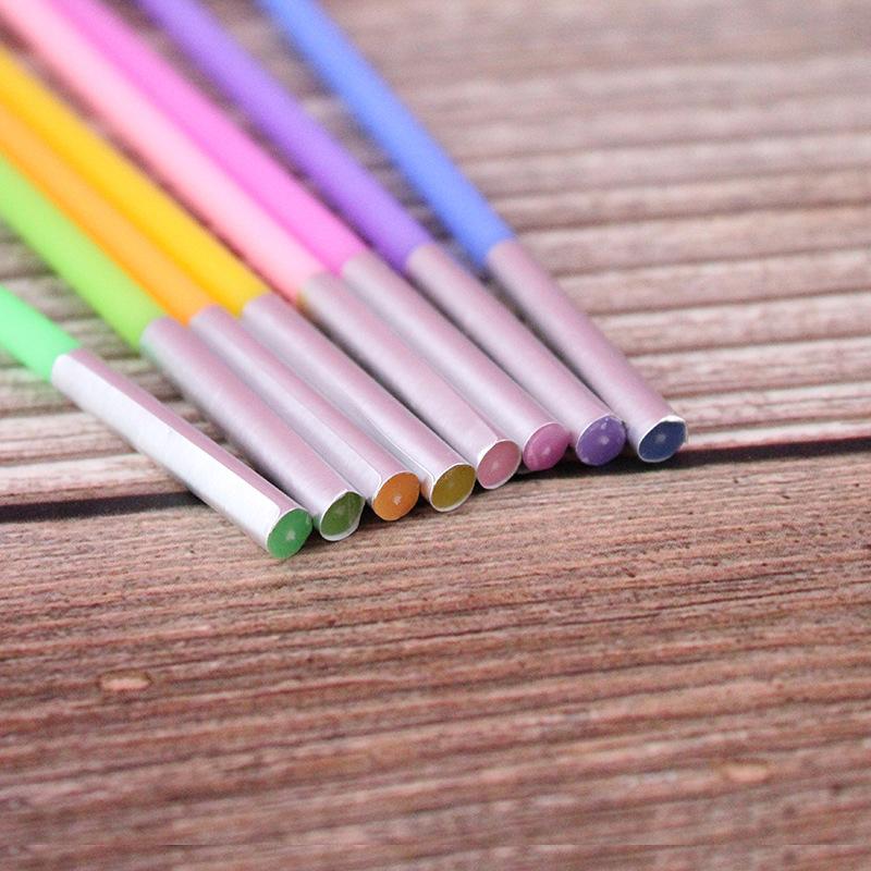 Rainbow Candle Gradient Rainbow Birthday Candle Creative Colored Pencil Slim Candle Cake Decorative Wax