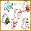 6Pcs/set Christmas Cookie Cutter Gingerbread Xmas Tree Mold Christmas Cake Decoration Tool Navidad Gift DIY Baking Biscuit Mould
