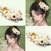 Bohemia Brides Wedding Flower Hair Comb Hairpin Bridesmaid Headdress Hair Combs Hair Accessories For Women Girls Floral Hairpins