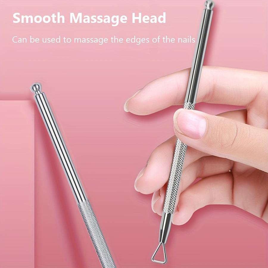 2Pcs Double-Ended Nail Polish Removal Tool Set Cuticle Pusher Dead Skin Removal Multi-Functional Manicure Tool