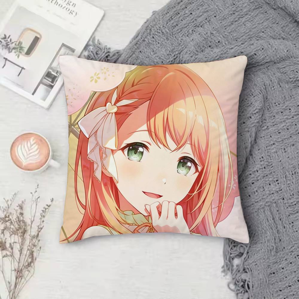 Project SEKAI Minori Hanasato Pillow Case Pattern Printed Pillowcase For Living Room Sofa Cushion Cover