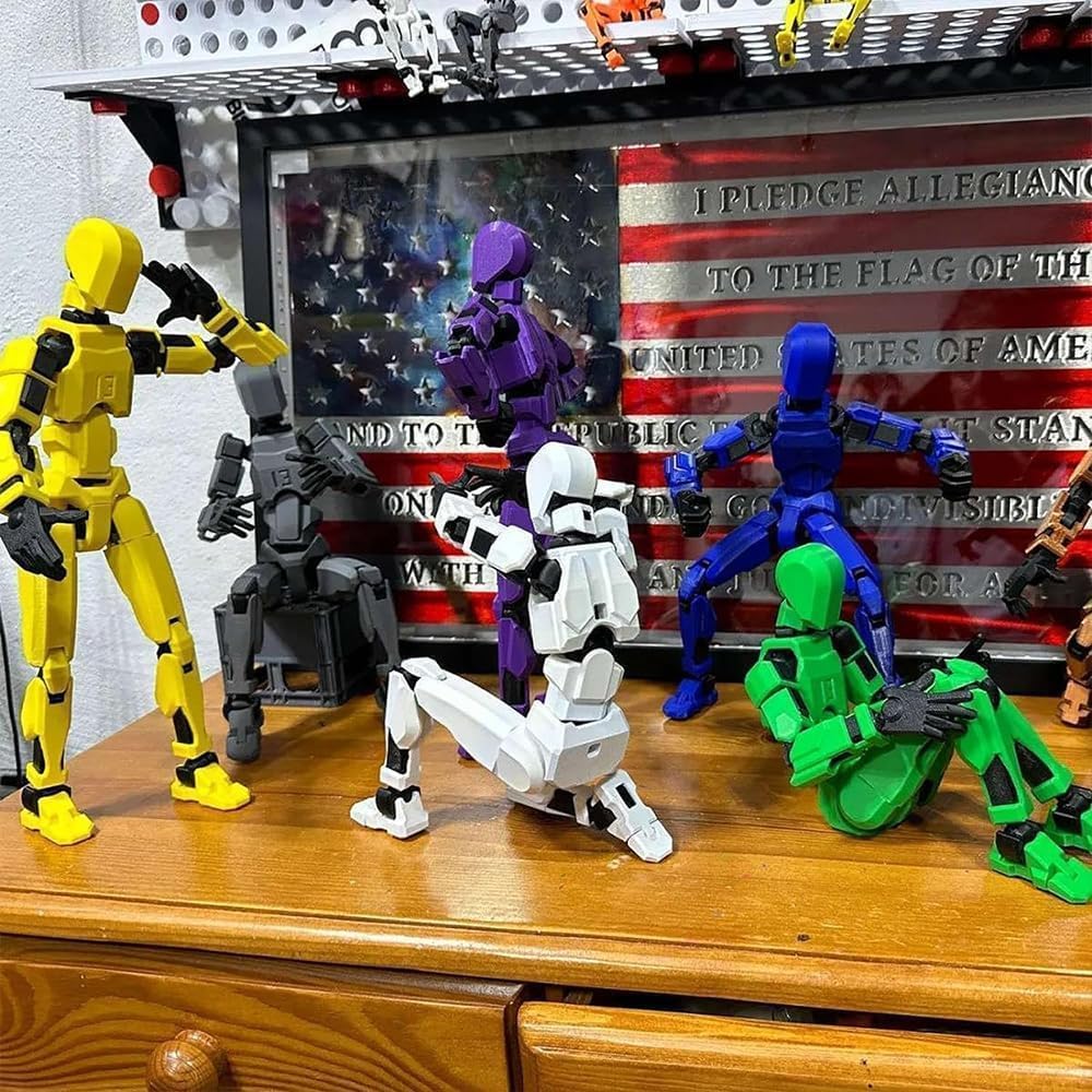 (Assembly Completed) Titan13 Action Figure Set,Upgrade Lucky Robot 13 Action Figure,3D Printed Multi-Jointed Movable,Nova 13 Action Figure for