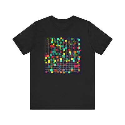 Pixel Art Math T-Shirt and Kids Shirt: Abstract Numbers, Colorful Geek Tee