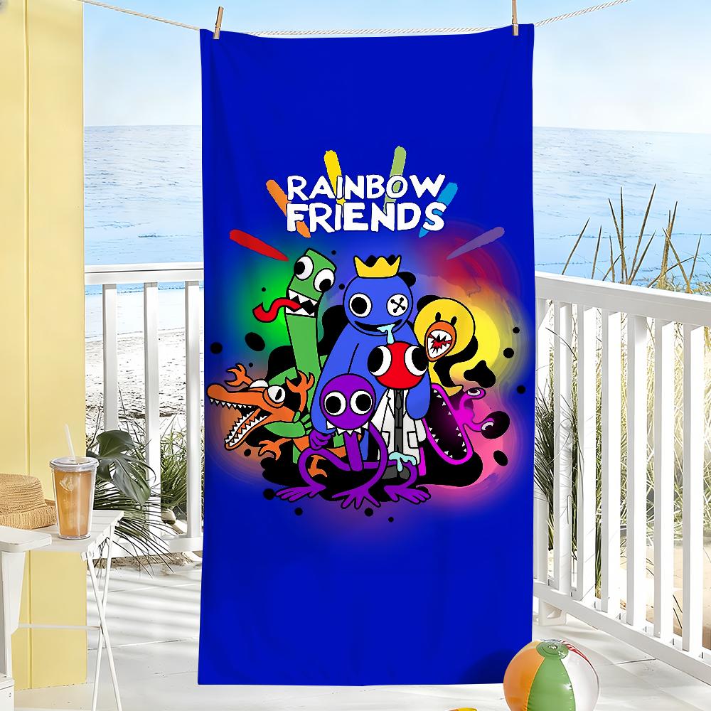 Cartoon R-Rainbow F-Friends Colors Towel Soft Pool Gift For Travel Gym Shower Camping Quick Dry Sports Large Beach Towels