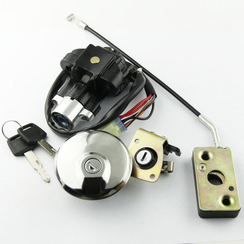 Motorcycle Ignition Switch Fuel Tank Cap Kit For Suzuki GZ125 1998-2003 GZ250 1999-2011 GZ 125 250 Seat Lock Cover Key Set Parts
