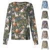 Women's Casual Long Sleeve Single Breasted Printed Dry- Top