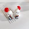 Halloween Cute Resin Ghost Pumpkin Earrings Stud For Women Cartoon Bat Pendant Earring Girl Friendship Party Jewelry Party Gift