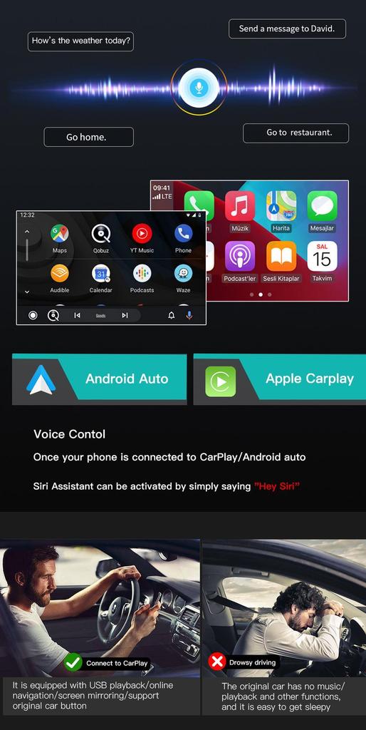 Mercedes CarPlay Android Decoder Module NTG4.5/4.7/5.0 Wireless Hicar Upgrade