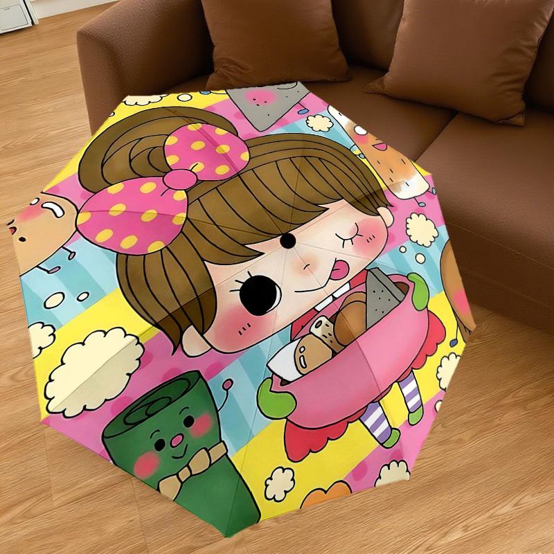 1PC Cute Food Umbrella-8-Rib Reinforced, Automatic Open, Lightweight & Durable, Cute Fashion Accessory for Outdoor-Y0356